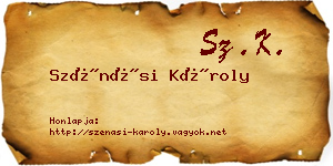 Szénási Károly névjegykártya